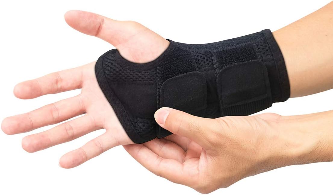 Carpal Tunnel Wrist Brace for Men and Women - Day and Night Therapy Support Splint for Relief of Arthritis, Wrists, Arm, Thumb and Hand Pain - Adjustable Straps (Right Hand - Small/Medium) : Health & Household