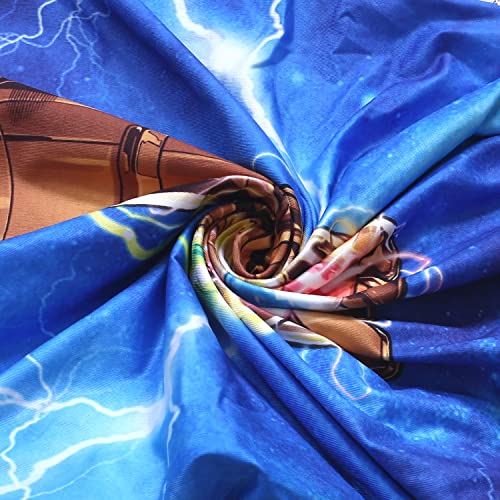 Image of Kuber Industries Marvel The Infinity Gauntlet Luggage Cover | Polyester Travel Suitcase Cover | Washable and Stretchable Suitcase Protector | 18-22 Inch | Small | Sky Blue