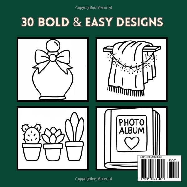 Shelf Energy: A Bold & Easy Coloring Book of Cute Shelf Decor & Cozy Objects image 3