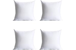 Invigorating Comfort: 18 x 18 Inches Pillow Inserts Set, Down Alternative Comfort