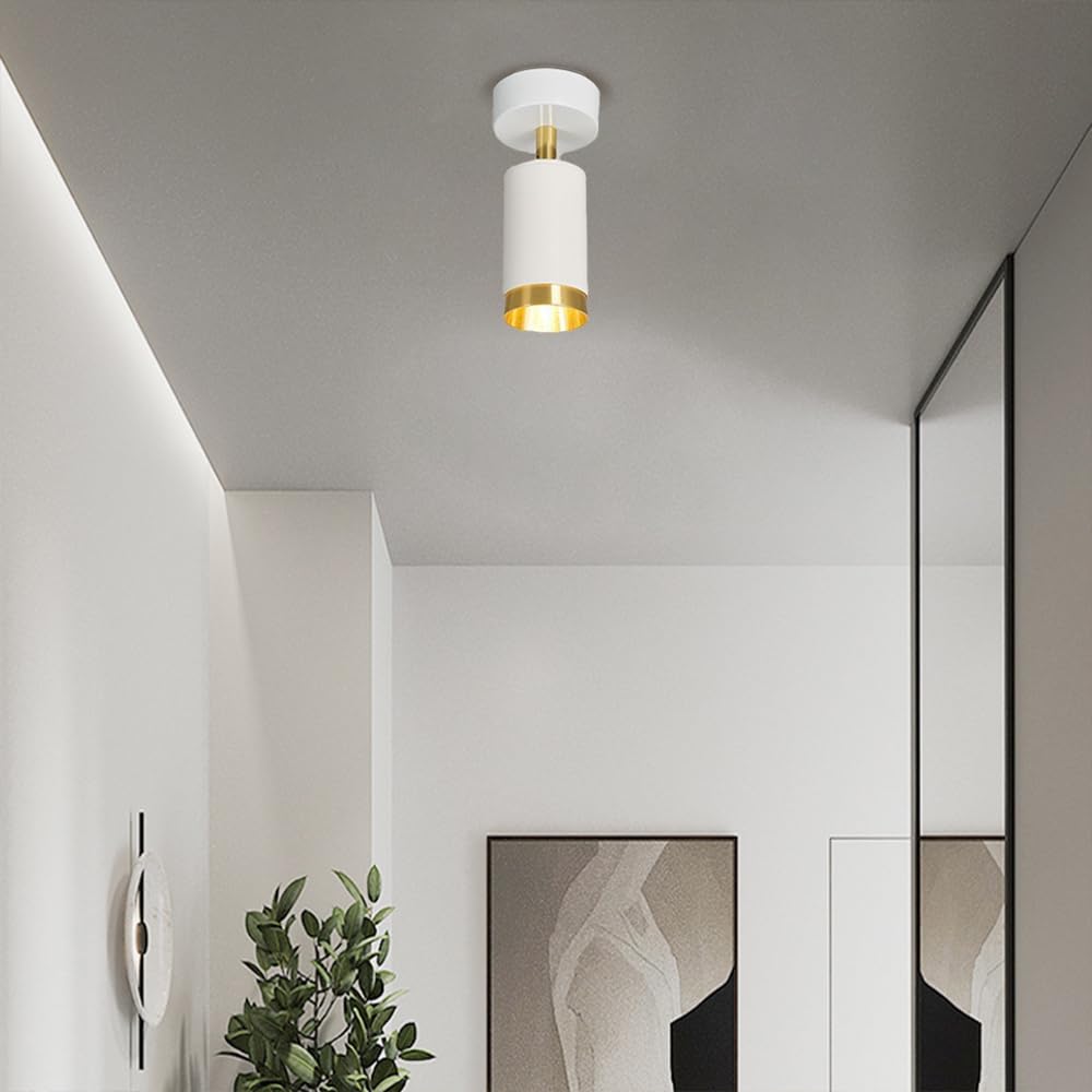 Faretti da soffitto in Metallo, faretti direzionali Regolabili, apparecchi di Illuminazione per Interni Luminosi, per corridoi, verande, GU10 cablati, Moderni, nordici