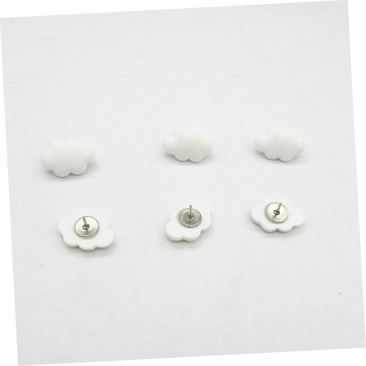 Uonlytech 5 Sätze Creme Weiße Wolkenpushpin Pastell Daumennägel Für Pinnwand Dekorationen Dekorative Stecknadel Schwarzes Brett Drücken Kork Süße Pinnwand Wände Stifte Tack Harz 30 Stück * 5