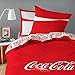 Coca Cola Parures de lit, Rouge, 140 x 200 cm