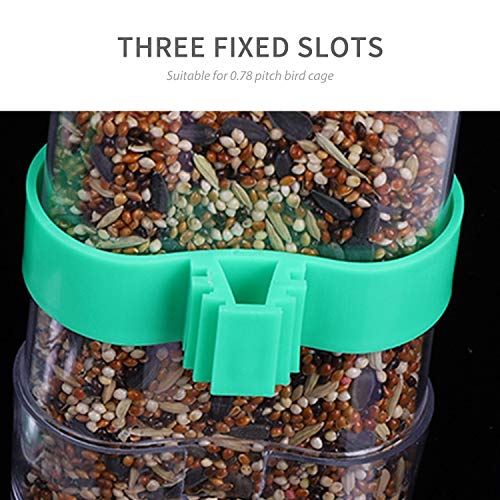 Nishore Alimentador automático de pássaros para gaiola Dispensador de alimentos secos Alimento de se