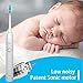 PURES Sonic Electric Toothbrush for Adults Travel Set 5 Modes Rechargeable Superior Dental Hygiene Daily Clean, Gum Care, Sensitive, Whitening,Heads Timer -White
