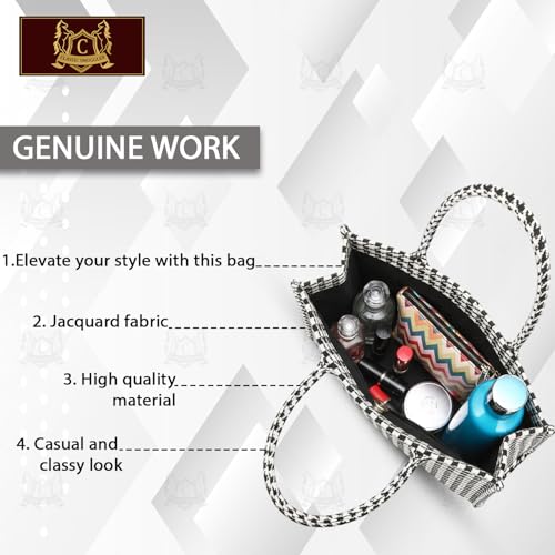 Image of Classic Smuggler Bag, Large Capacity Geometric Print Tote Bag for Women - Stylish Shoulder Handbag for Office, Shopping, and Daily Use | Lightweight & Durable Fabric Bag