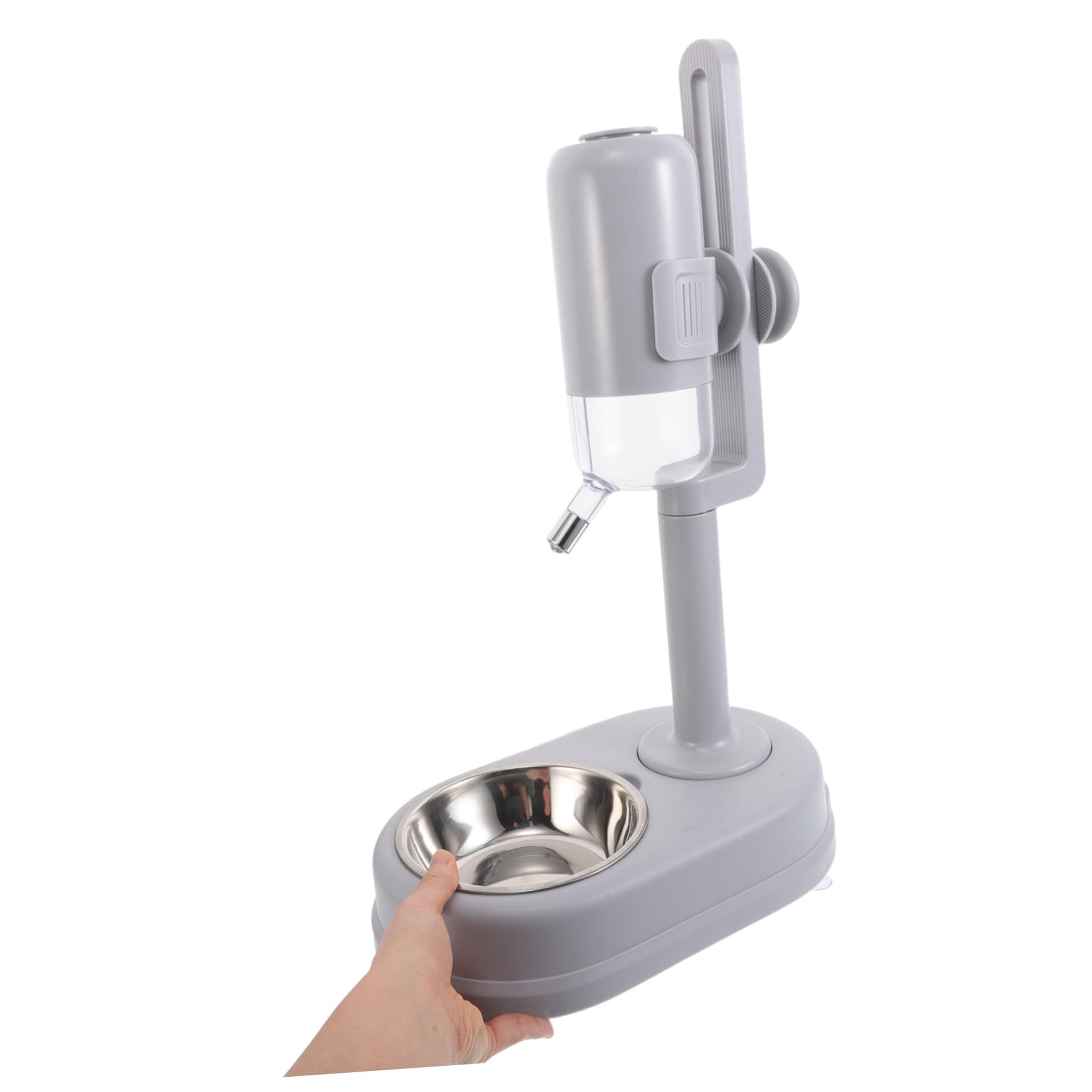 POPETPOP Contenedor de Alimentación para Mascotas Altura Dispensador de Alimentos y Bebedero Automático Bola Rodante para Comederos para Perros y Gatos