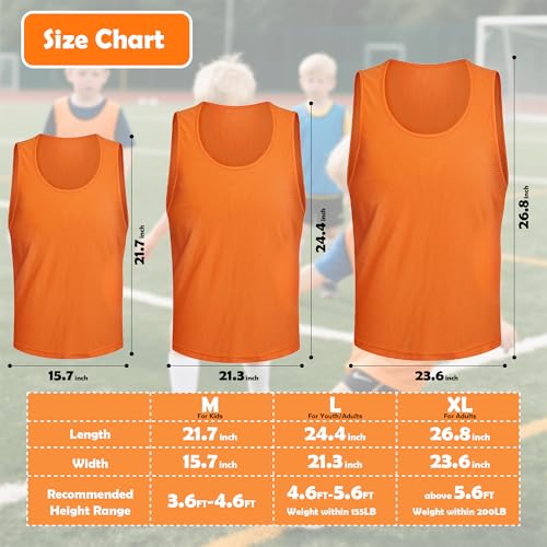 Image of 6 Pack Pinnies for Adult /Youth /Kids, Sports Pennies for Soccer Basketball Football Team, Scrimmage Practice Jerseys