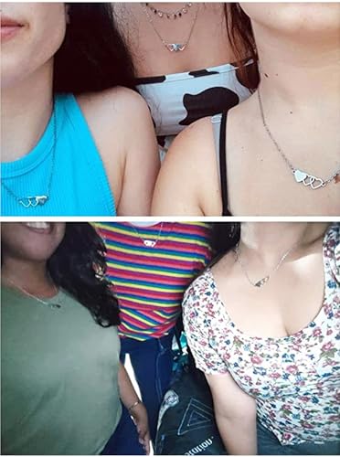 Friendship Necklace for 2 3 4 5 Best Friend BFF Necklace Long Distance Matching Jewelry Bestie Sister Gifts4