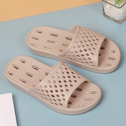 Image of WOTTE Shower Sandals Women Quick Drying Bath Slippers Non Slip Dorm Shoes