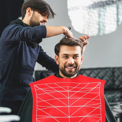 Capa de corte de pelo antif静tica roja con silicona miniatura 7
