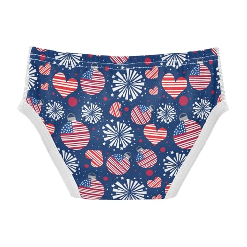 Boys' Exclusive Briefs Toddler Underwear 95% Combed Cotton Boxerbriefs 2T Patriotic and Ornament Pattern 432