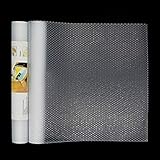 HityTech Shelf Liner, EVA Shelf Liners Can Be Cut Refrigerator Mats Fridge Cushion Liner Non-Adhesive Cupboard Liners Non-Slip Cabinet Drawer Table Liners - 59 x 11 3/4 in - Transparent
