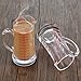 Ackers Glass Measuring Cup 5 Oz/150ml Shot Glass Measuring Cup with V-Spout,Insulated handle