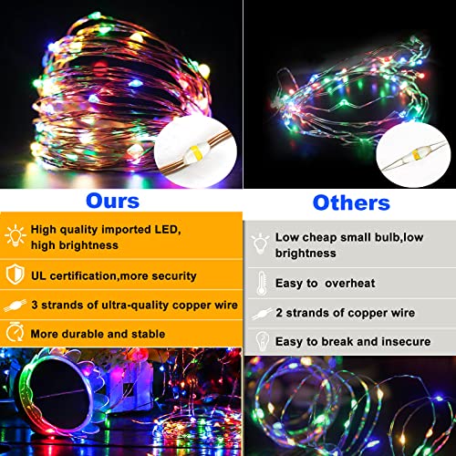 72Ft Usb Fairy String Lights With Remote, Plug In 8 Modes Waterproof 220Led Starry Twinkle Copper Lights For Home Bedroom Wedding Party Christmas Wreath Tree Outdoor Indoor Decoration, Multicolored #TOP4