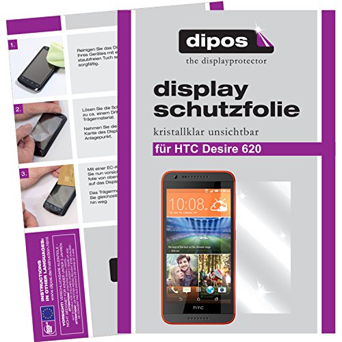 dipos Films de protection d'écran pour HTC Desire 620 (6 unités) - transparent film de protection d'ecran