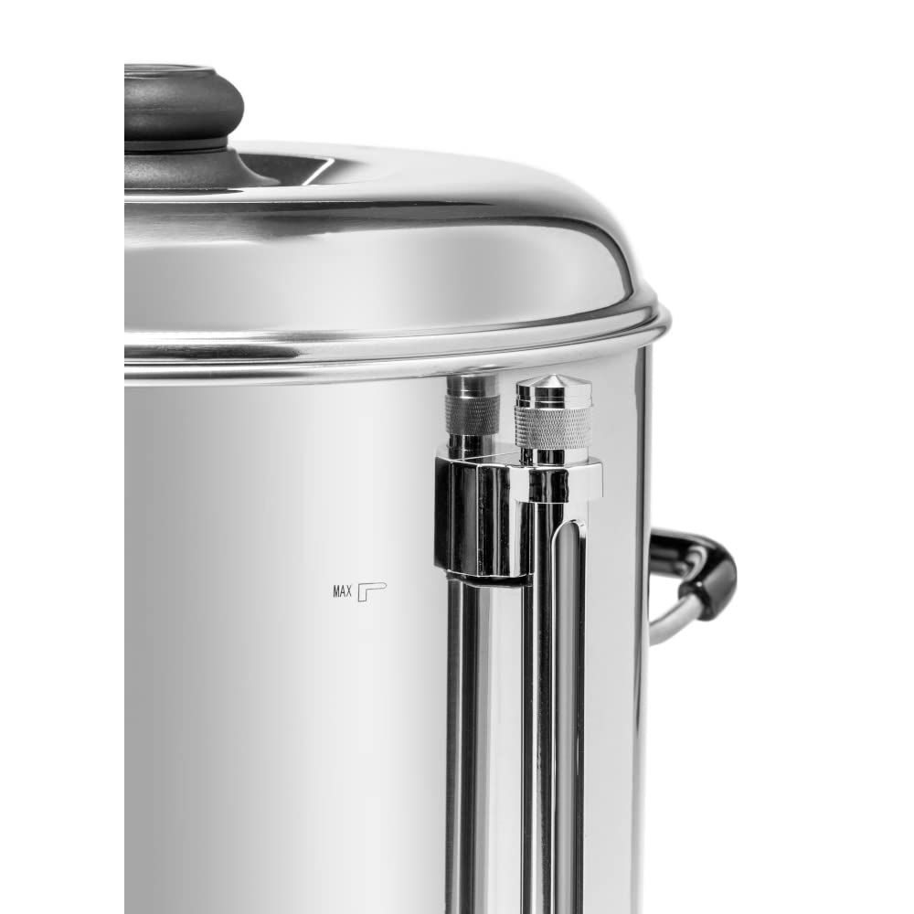 Erogatore di Acqua Calda 20 Litri, Acciaio Inox, Bollitore Acqua Professionale, Macchina per Bevande Calde, per la Preparazione del Tè, per Hotel, Catering, Ristoranti, 2500 W