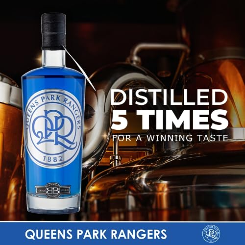 Queens Park Rangers Gifts for Men & Women | Official Queens Park Rangers FC Dark Berry Vodka for Q.P.R. Football Fans | Premium Alcohol by Bohemian Brands – 70 cl