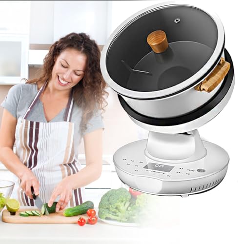 Procesador de alimentos comercial inteligente de 8 litros con rotación de 360° y calefacción completa 3D, robot de cocina con panel táctil, velocidades ajustables