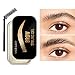 Eyebrow Gel Kit with 2PCS Eyebrow Brushes & Brow Soap Wax & Stencil Razor Set, Tinted Long Lasting Cruelty Free Eyebrow Gel for Natural Waterproof Eyebrow Makeup, Flake-proof, Smudge-proof, Dark Brown