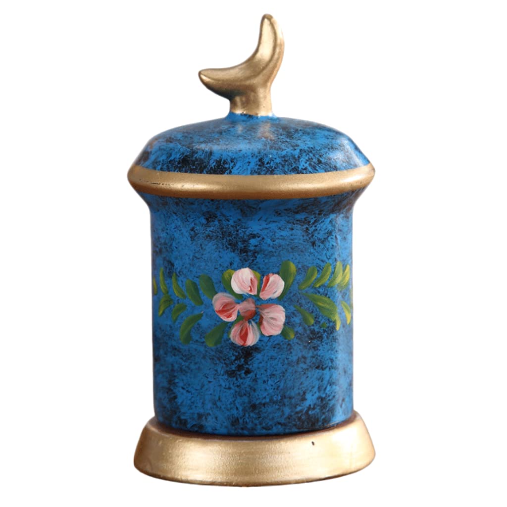 Wdwdw Blue Toothpicks Dispenser Toothpick Box Fashion Cute Holder With Lid Holders Container Decorative Ceramic