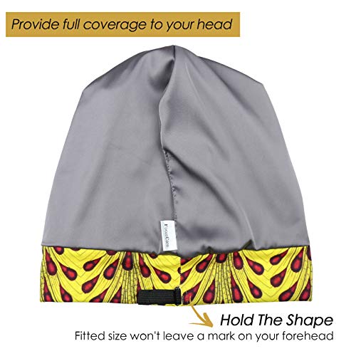 Image of Satin Lined Sleep Slouchy Cap Curly Girl Slap Headwear Gifts For Frizzy Hair Women