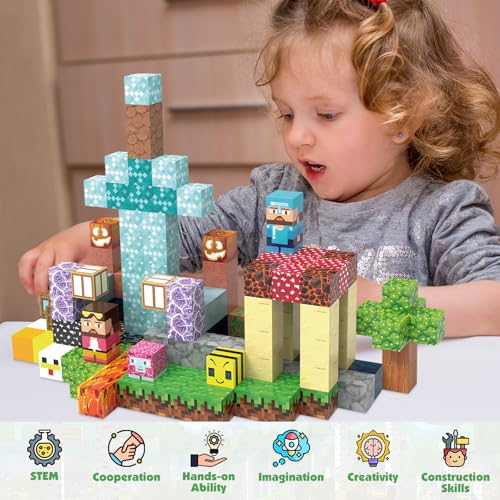 Magnetic Blocks, 150PCS Magnetic Building Blocks, STEM Toys for Kids Age 3+ - image 3