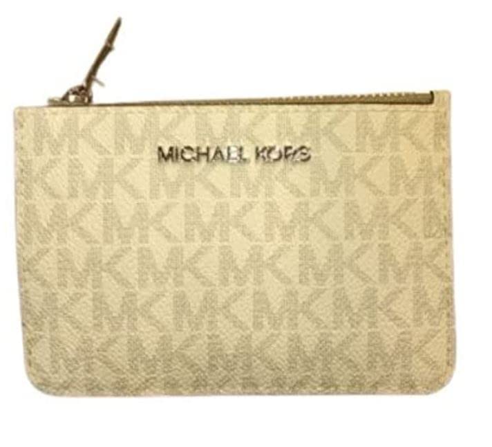 Michael KorsJet Set Travel Small Top Zip Coin Pouch (Bright White)