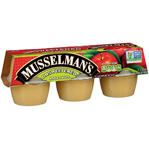 Musselman\'s Natural, Unsweetened Applesauce, 4-Ounce Packages (Pack of 72)