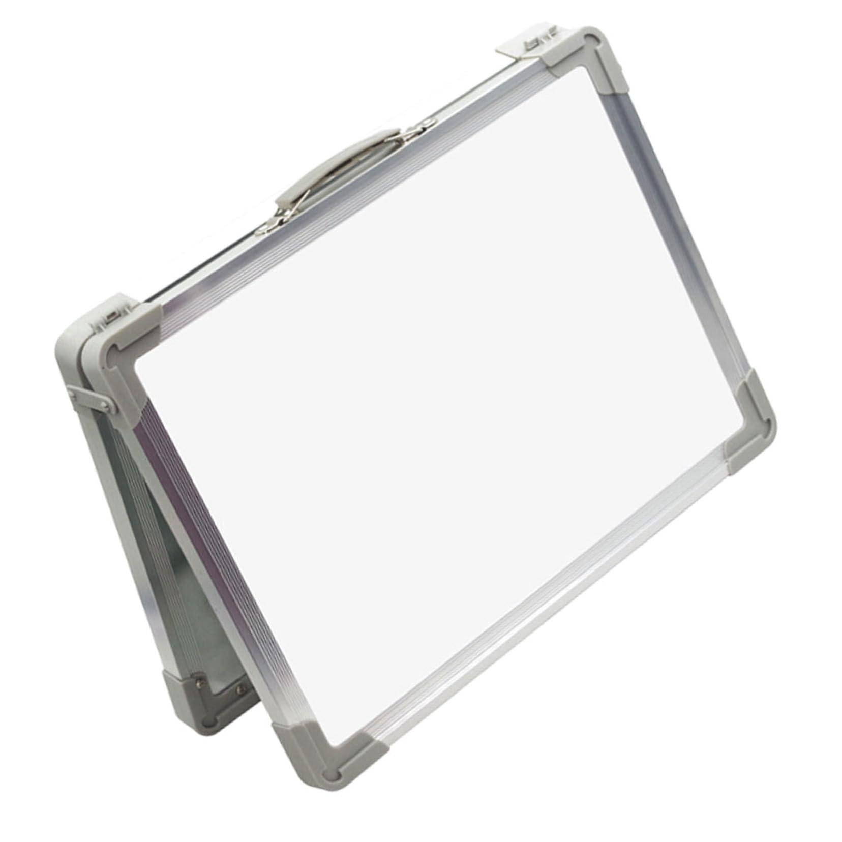 Healeved Lavagna Portatile Doppia Faccia in Lega di Alluminio e Abs Bianca Magnetica Superficie Liscia per Scrivere per Uffici e Aule
