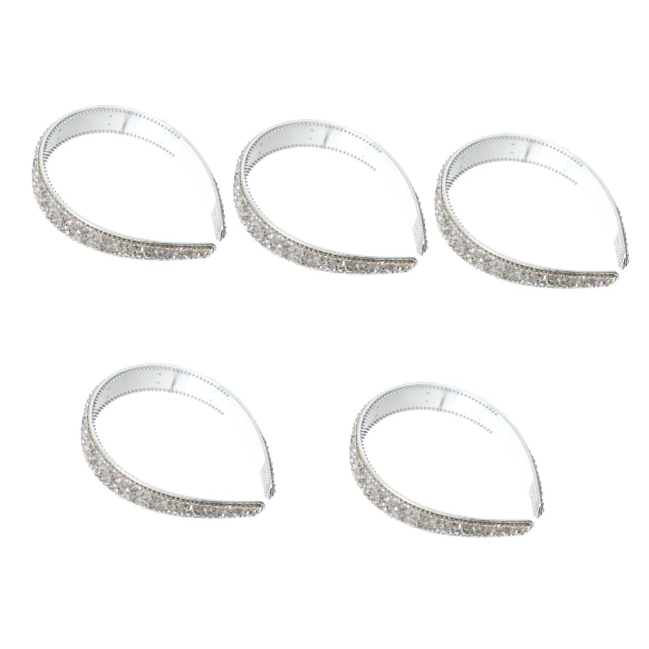 FRCOLOR 5piezas Diadema Ancha De Rhinestones Para Mujer Accesorio Elegante y Chic Para Cabello Para Uso Diario y Fiestas Diseño Cómodo