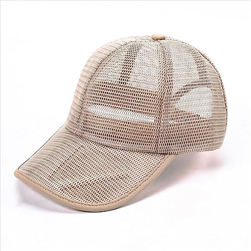 Casquette en maille respirante ajustable 50-57 cm pour femmes et hommes