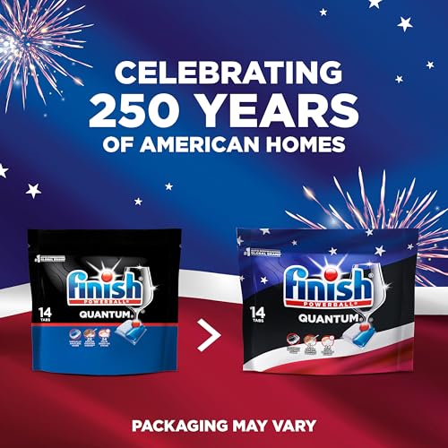 Image of Finish Quantum Dishwasher Pods, Dishwasher Detergent Dish Soap, Fresh Scent, 14 Count