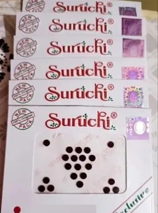 Image of Ublic Store Suruchi Bindi for Women and Girls | Size -9 Black Bindi Pack of 12 | Makeup Accessories