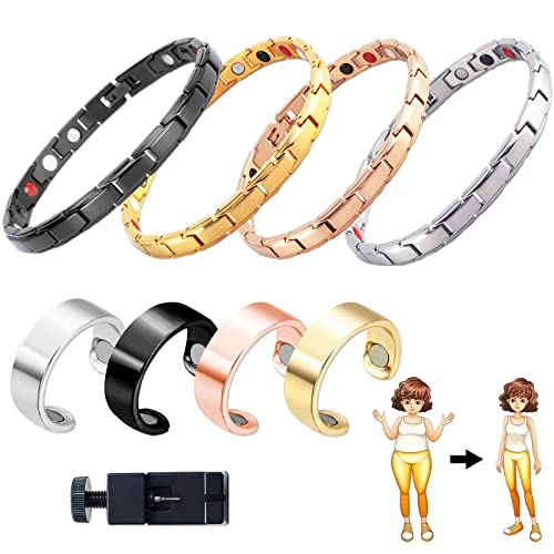 Magnetisches Lymph Entgiftungs Armband 8 Stück Magnetische Lymph Armband Lymphdrainage Magnettherapie Ring Lymphdrainage Ring Cover