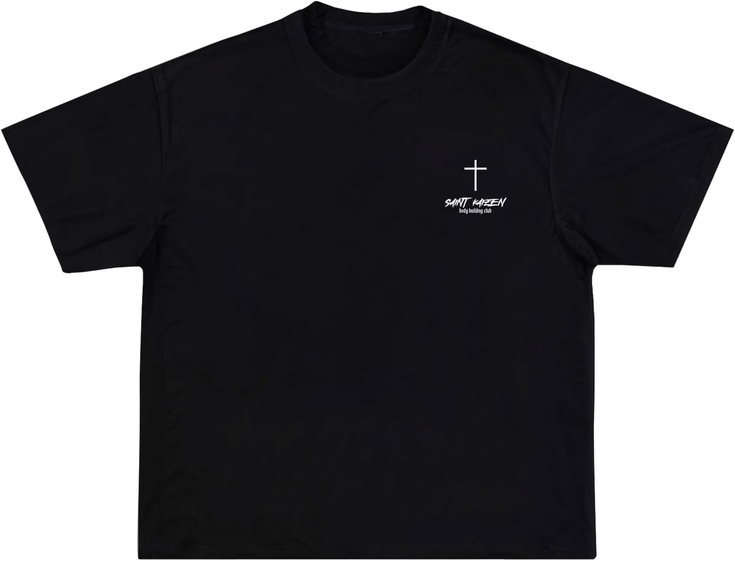 Isaiah 54:17 Tee Shirt – Black | Oversized Christian Gym Tee, Faith-Inspired Fitness Apparel Black - Image 2