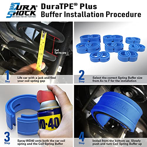 Durashock Coil Spring Spacer For Vehicle, Comes With Different Series For Different Loading Weight, Front Rear Shock Absorber (Csb Plus, A) #TOP4