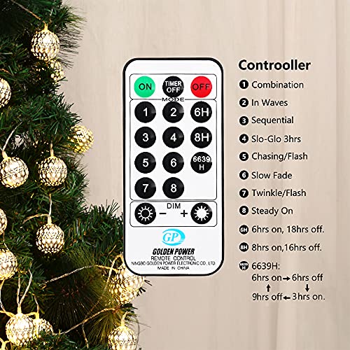 NEXVIN 30er LED Marokkanische Lichterkette Warmweiß, 9M Lichterkette Außen Innen Strombetrieben mit Fernbedienung… – Bild 5