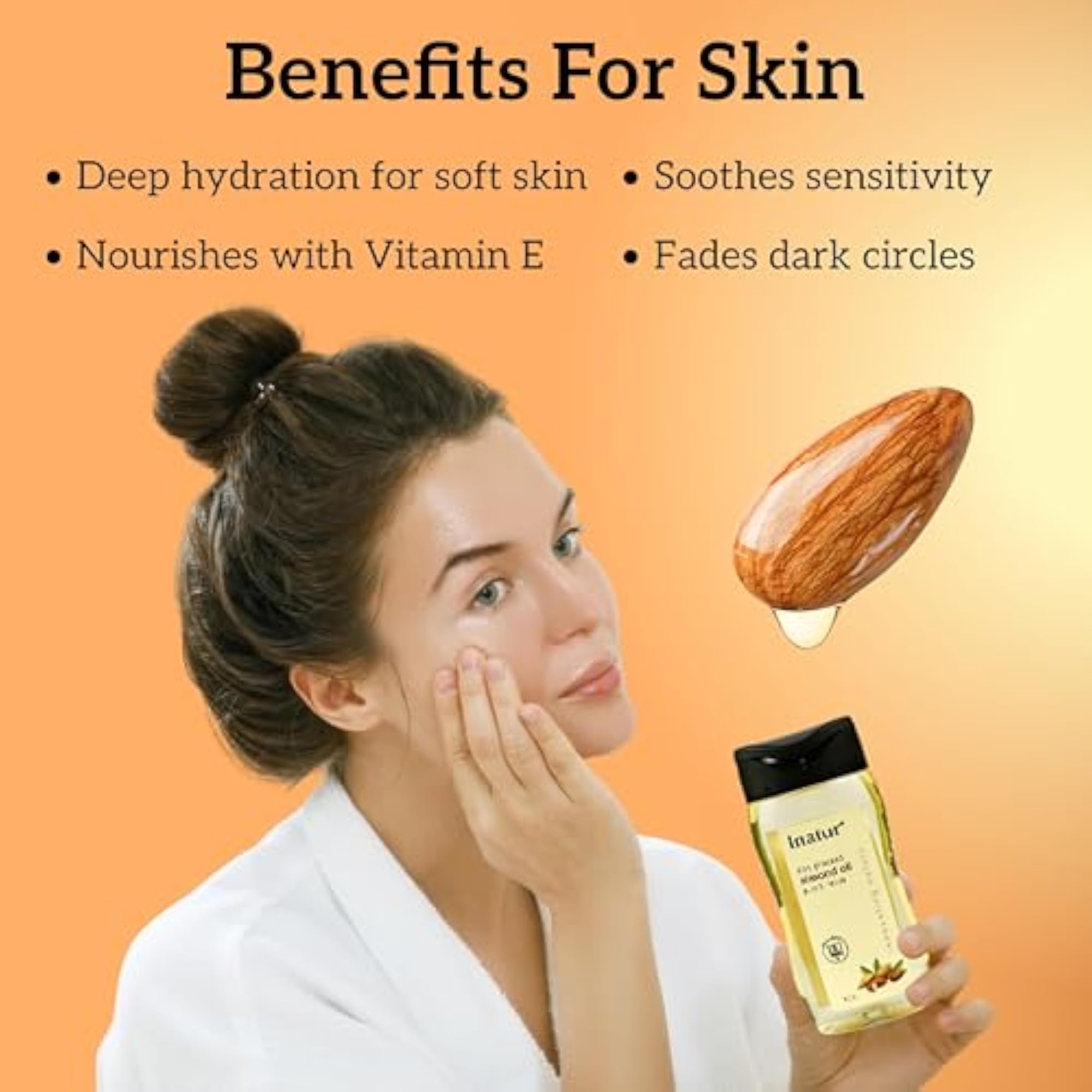 Almond Oil 100 ml - 100% Pure, Cold Pressed & Organic
