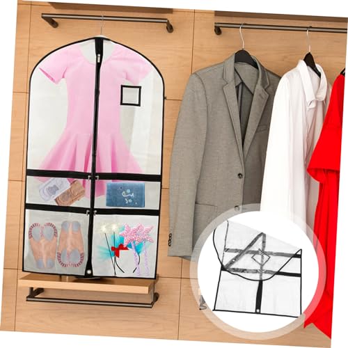 Happyyami Kids PVC Dance Costume Garment Bag Dustproof Hanging Clothes Cover for Dance Clothes for Girls Storage Travel and Performance4