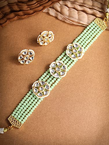 Women's Kundan Plated Choker Set, Elegant Gift