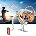 12BB Baitcastings Fishing Reel, Saltwater Wheel Sea Boat Ice Fishing Reel Trolling Metal EF500‑9000 (EF6000)