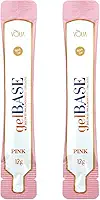 Kit 2 Sachê Refil Gel Base Pink Alongamento Fibra 12g, Vòlia