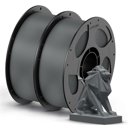 Image of ANYCUBIC PETG Filament 1.75mm, 3D Printer Filament, Dimensional Accuracy + /- 0.02mm, Exceptional Toughness, Print with Most FDM 3D Printers, 1KG Reusable Spool, 2KG Texture Grey