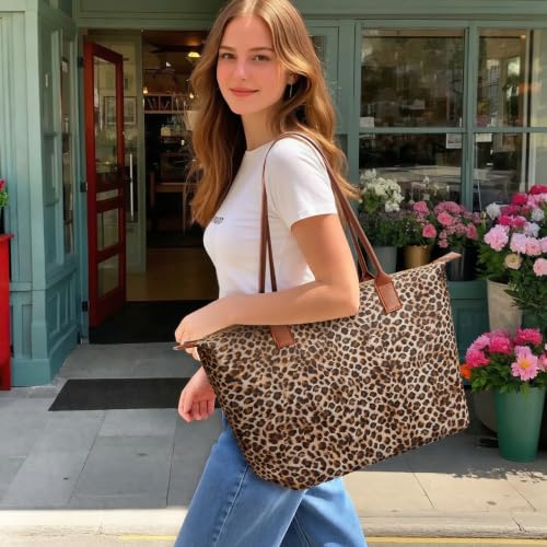 Image of Tote Bag for Women, Casual Hobo Foldable Shoulder Zipper Handbag
