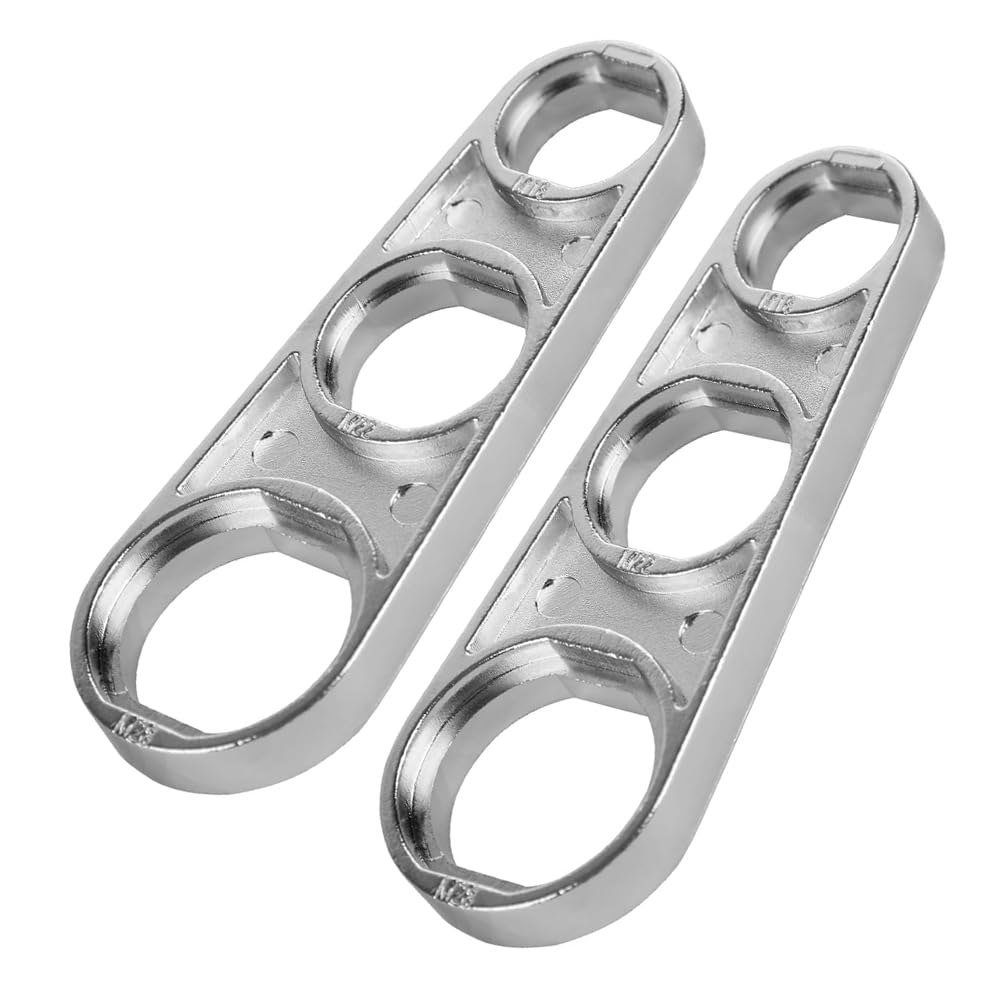 2Pcs Faucet Bubbler Wrenches Sink Aerator Wrench Removal Tool Multi-Size Metal Faucet Aerator Key with 6 Sizes 16/18/20/22/24/28mm Bubbler Aerator Wrench for Kitchen Bathroom Faucet Parts