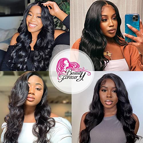 Image of Beauty Forever Small Cap V Part Wig Body Wave Human Hair No Leave Out No Glue No Gel Upgraded U Part Wigs For Women,10A Grade Wear And Go Beginner Friendly150% Density Natural Color 24 Inch