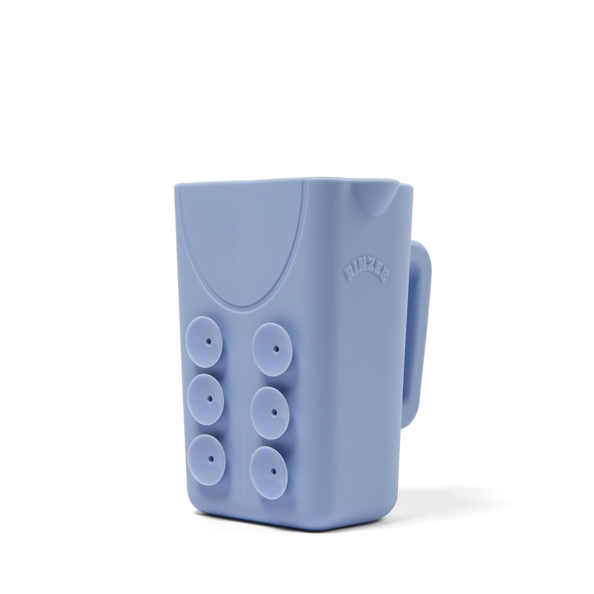 Rinzee® Baby Bath Cup with Suctions - BPA Free, 100% Food Grade Silicone Rinse Cup, Clutter-Free Tub Area, Kids Learning Tool, Sticks to Tiles, Drains