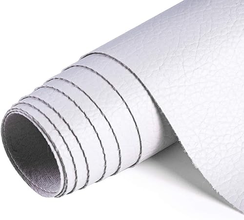 Miniatura 3 de ANMINY Tela de vinilo de piel sintética de algodón, parte trasera por yarda, para manualidades manuales, herramientas de costura, hobby, taller,