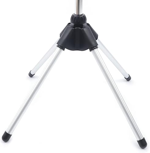 Miniatura 8 de CNCEST Percha de ropa de 18.5 x 18.5 x 62.99 pulgadas, aleación de aluminio y plástico, altura ajustable y soporte giratorio para ropa, para